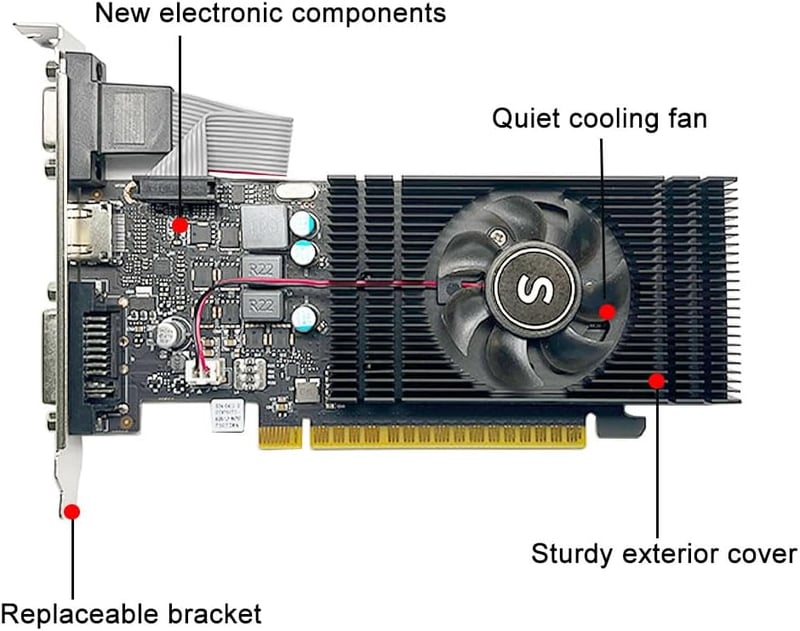 SAPLOS GTX 750 Ti 4GB Grafikus Kártya HDMI VGA DVI Alacsony Fogyasztás