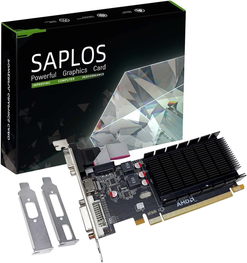 SAPLOS Radeon HD 5450 2GB DDR3 Grafikus Kártya Low Profile DVI HDMI VGA