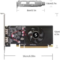 SAPLOS Radeon HD 6570 1GB GDDR3 Grafikus Kártya Low Profile PCI Express 7