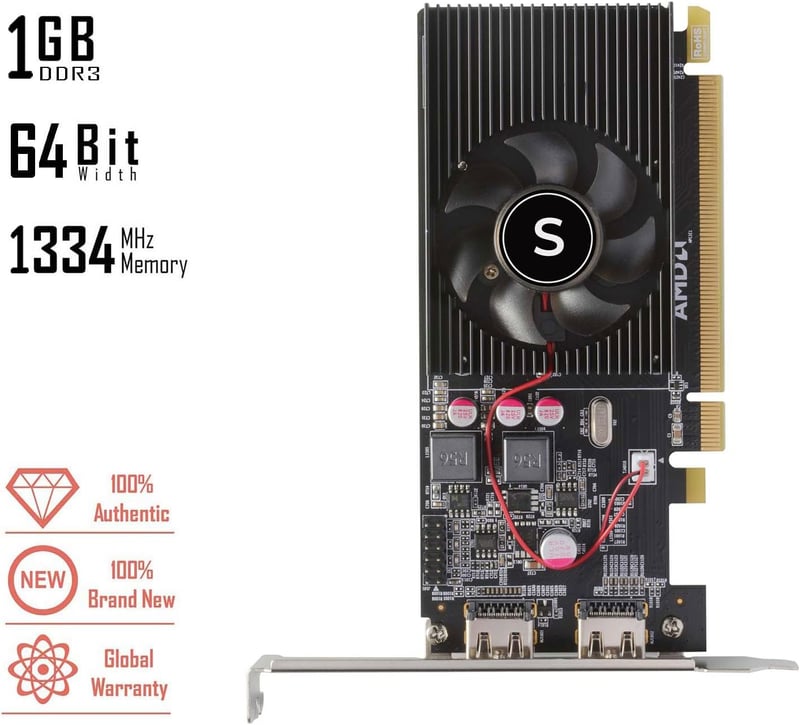 SAPLOS Radeon HD 6570 1GB GDDR3 Grafikus Kártya Low Profile PCI Express
