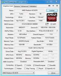SAPLOS Radeon HD 6570 1GB GDDR3 Grafikus Kártya Low Profile PCI Express 6