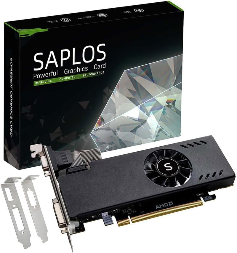 SAPLOS Radeon RX 550 4GB GDDR5 Alacsony Profil Videokártya HDMI DVI-D