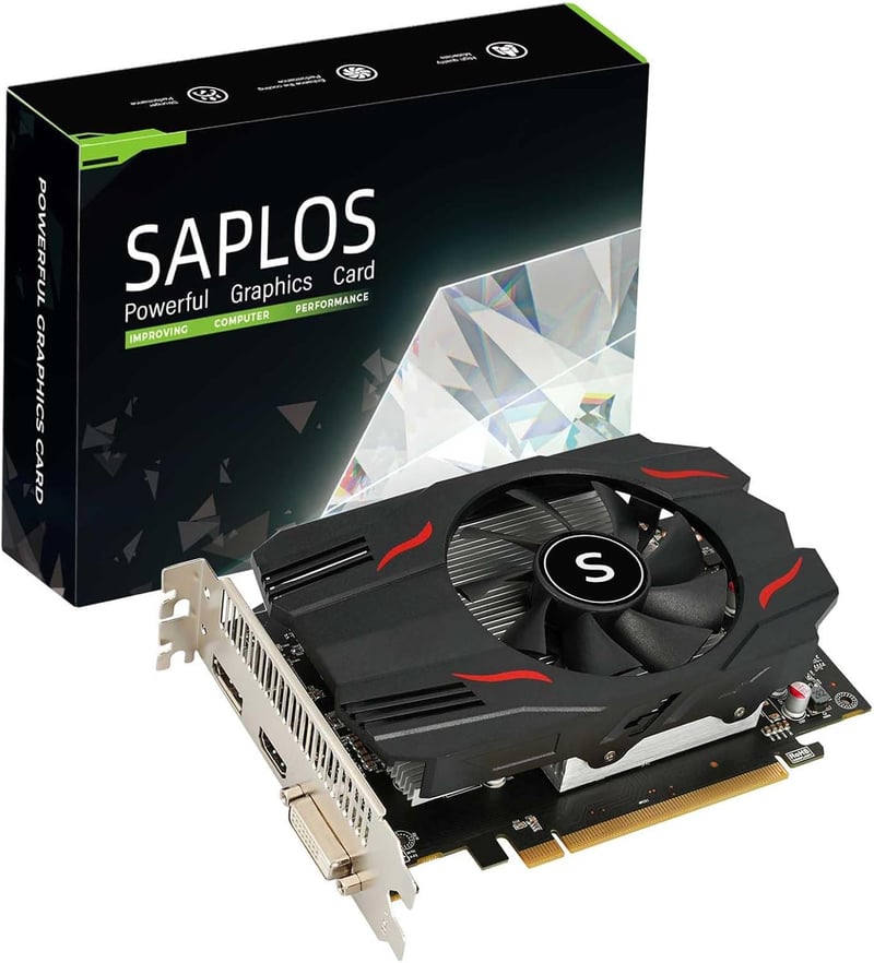SAPLOS Radeon RX 550 4GB GDDR5 Grafikus Kártya ITX, DisplayPort HDMI DVI-D