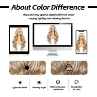 Sapphirewigs 13x4 Csipke Elülső Paróka Tejteás Szőke Hullám 66cm Női - Milk tea blonde 9