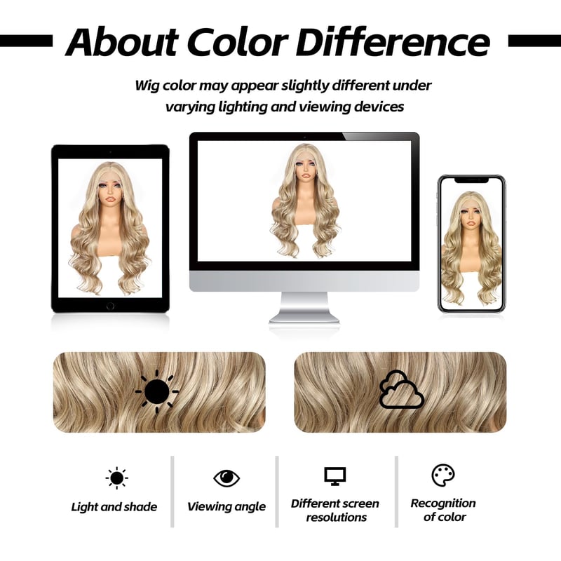 Sapphirewigs 13x4 Csipke Elülső Paróka Tejteás Szőke Hullám 66cm Női - Milk tea blonde