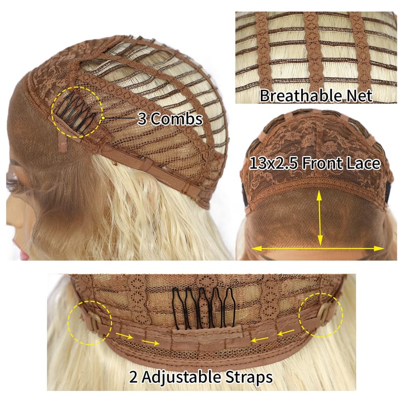 Sapphirewigs 613 Szőke Göndör Paróka - 66 cm Hosszú Hőálló Szintetikus Csipke Frontrész Női Paróka Hétköznapi és Alkalmi Viseletre