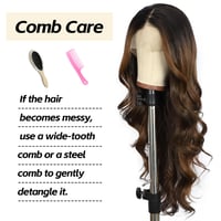Sapphirewigs Barna Balayage Paróka - 13x4 Csipke Első Hullámos Szintetikus Paróka, Hőálló, Ragasztómentes, Állítható Méret, Természetes Hatá 8