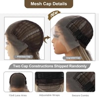 Sapphirewigs Hosszú Egyenes Barna Paróka Melírozott Szintetikus Hajjal - 13x6 Csipke Első Rész, Hőálló, 66 cm, 150% Dússág, Alkalmi Viseletr 5