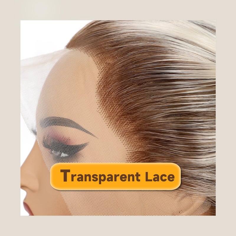 Sapphirewigs Hosszú Egyenes Szőke Paróka Melírozott - 13x6 Csipke Első Műhaj, 66 cm, Hőálló, 150% Dússág, Napi és Alkalmi Viseletre