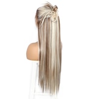 Sapphirewigs Hosszú Egyenes Szőke Paróka Melírozott - 13x6 Csipke Első Műhaj, 66 cm, Hőálló, 150% Dússág, Napi és Alkalmi Viseletre 5