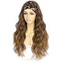 Sapphirewigs Ombre Barna Fejpántos Paróka - 66 cm Hullámos Műhaj, Ragasztómentes, 150% Sűrűség, Mindennapi Viseletre és Cosplayhez 6