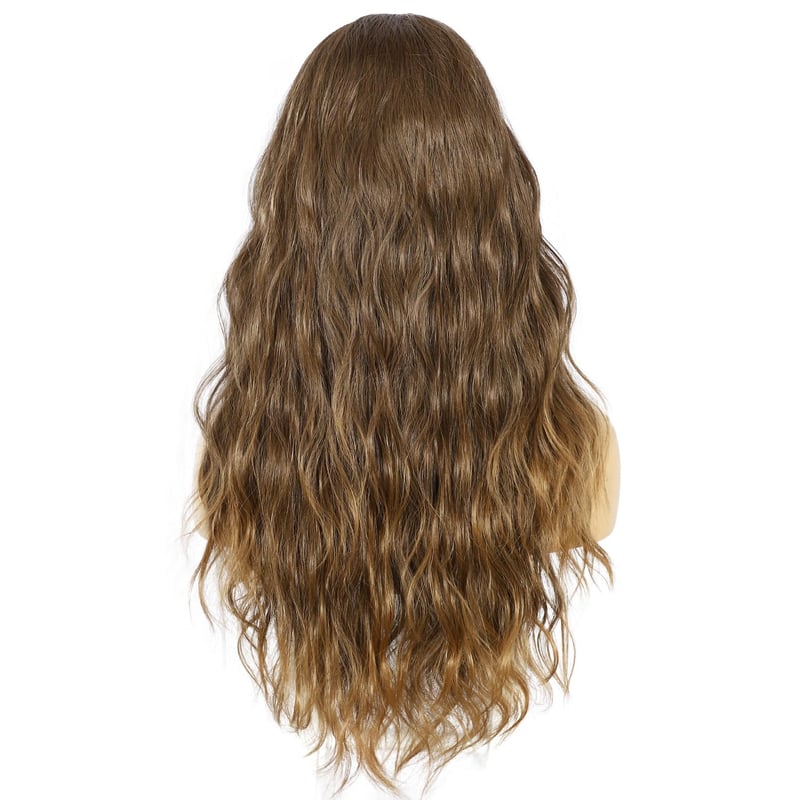Sapphirewigs Ombre Barna Fejpántos Paróka - 66 cm Hullámos Műhaj, Ragasztómentes, 150% Sűrűség, Mindennapi Viseletre és Cosplayhez