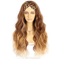 Sapphirewigs Ombre Barna Hullámos Fejpántos Paróka - 66 cm Hosszú, Ragasztómentes Műhaj 150% Sűrűséggel, Napi Viseletre és Cosplayhez 1