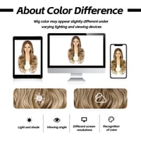 Sapphirewigs Ombre Parókák - Világosbarna Hullámos Műhaj, 66 cm, Balayage Hatású Csipke Első Paróka, 150% Sűrűség, Természetes Megjelenés 9