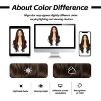 Sapphirewigs Sötétbarna Balayage Paróka - 13x4 Csipke Előrész, 66 cm Hosszú Hullámos Szintetikus Haj, Természetes Hatású, Napi Viseletre - dark brown 8