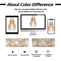 Sapphirewigs Szőke Csipke Paróka - Hullámos Szintetikus Haj, 13x4 Csipke Előlap, Balayage Hatás, Hőálló, Természetes Megjelenés, Napi Visele 9