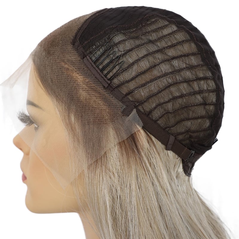 Sapphirewigs Szőke Paróka 13x4 Csipke Előlappal - 56 cm Hullámos Műhaj, Előtépett, Hőálló, 150% Sűrűség, Átlátszó Csipke, Napi Viseletre