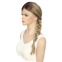 Sapphirewigs Szőke Paróka 13x4 Csipke Előlappal - Hullámos, Melírozott Műhaj, Előre Tépett, 56 cm, Ragasztómentes 6