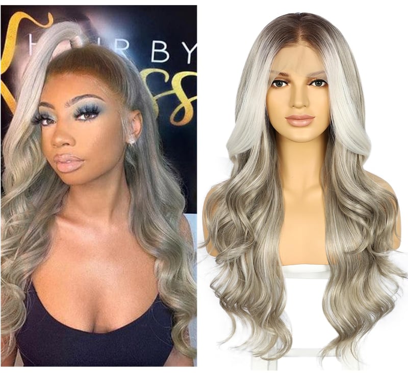 Sapphirewigs Szürke Paróka - 13x4 Csipke Elülső Hullámos Műhaj, 66 cm Hosszú, Hőálló Balayage Paróka Napi Viseletre

AI: I've created a Hung