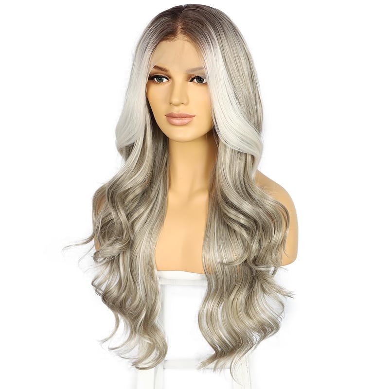 Sapphirewigs Szürke Paróka - 13x4 Csipke Elülső Hullámos Műhaj, 66 cm Hosszú, Hőálló Balayage Paróka Napi Viseletre

AI: I've created a Hung