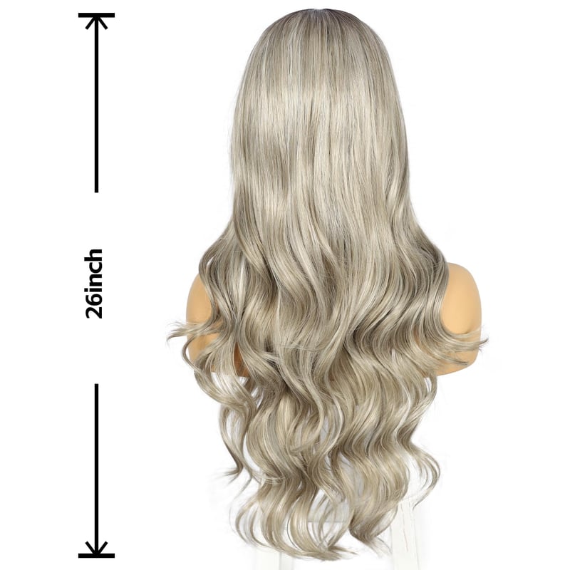 Sapphirewigs Szürke Paróka - 13x4 Csipke Elülső Hullámos Műhaj, 66 cm Hosszú, Hőálló Balayage Paróka Napi Viseletre

AI: I've created a Hung