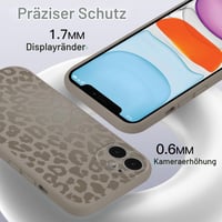 Husă Saqmkil pentru iPhone 12 compatibilă cu MagSafe, cu model leopard - Husă de protecție rezistentă la șocuri 5
