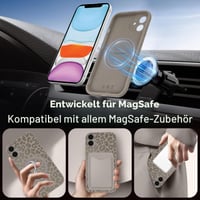 Husă Saqmkil pentru iPhone 12 compatibilă cu MagSafe, cu model leopard - Husă de protecție rezistentă la șocuri 2