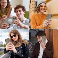 Husă Saqmkil pentru iPhone 12 compatibilă cu MagSafe, cu model leopard - Husă de protecție rezistentă la șocuri 7
