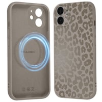 Husă Saqmkil pentru iPhone 12 compatibilă cu MagSafe, cu model leopard - Husă de protecție rezistentă la șocuri 1