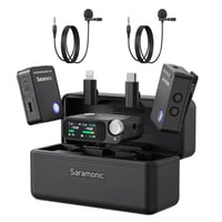 Bezdrôtový klopový mikrofón Saramonic Ultra, 32-bitový float záznam, synchronizácia časového kódu, vodotesnosť IPX5, dosah 300 m, 130 dB SPL, pre iPhone, Android a kamery 1