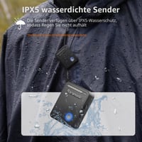 Bezdrôtový klopový mikrofón Saramonic Ultra, 32-bitový float záznam, synchronizácia časového kódu, vodotesnosť IPX5, dosah 300 m, 130 dB SPL, pre iPhone, Android a kamery 8