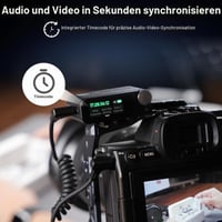 Bezdrôtový klopový mikrofón Saramonic Ultra, 32-bitový float záznam, synchronizácia časového kódu, vodotesnosť IPX5, dosah 300 m, 130 dB SPL, pre iPhone, Android a kamery 2