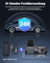 sarmert 2K 1440P Autós Fedélzeti Kamera 32GB SD Kártyával, WiFi és Applikáció, 150° Látószög, Infravörös Éjjellátó, Parkolóőr Funkcióval 5