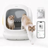 SAROSORA Önműködő Macskavécé Automatikus Elektromos Alacsony Bejárattal App Vezérléssel - light yellow 1