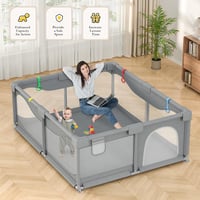 Sarr Klith 200x180 cm Biztonsági Játszópark Szívócsészés Szürke Beltéri Kültéri 7