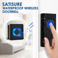 Satisure Vezeték nélküli ajtócsengő 2 adó 2 vevő, 400m hatótáv, 58 dallam, IP55 vízálló 3