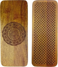 Placă de yoga Sadhu SattesGrün din lemn de mango, cu cuie - Mandala, 10 mm 1