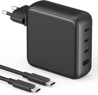 SATURNDOCK 100W USB-C hálózati töltő - 4 port, 5A USB-C kábellel 1