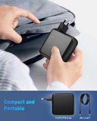 SATURNDOCK 100W USB-C hálózati töltő - 4 port, 5A USB-C kábellel 7