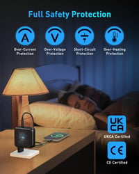 SATURNDOCK 100W USB-C hálózati töltő - 4 port, 5A USB-C kábellel 8