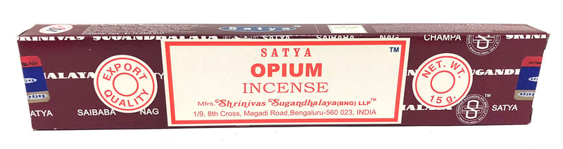 Bețișoare parfumate Satya Sai Baba Opium 15g - Tămâie indiană cu aromă naturală
