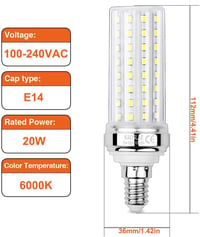 SAUGLAE 20W LED kukoricaizzó 150W halogén helyettesítő 2000 lm 3db 2