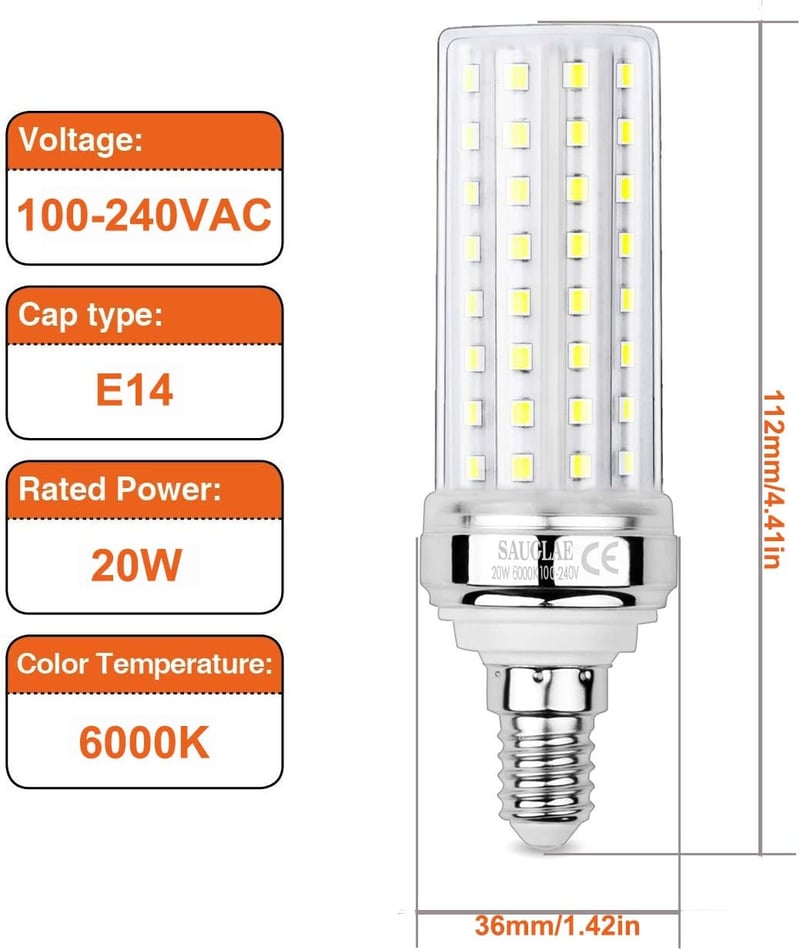 SAUGLAE 20W LED kukoricaizzó 150W halogén helyettesítő 2000 lm 3db