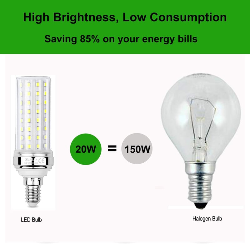 SAUGLAE 20W LED kukoricaizzó 150W halogén helyettesítő 2000 lm 3db