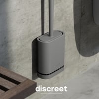 Náhradná silikónová WC kefa SAVEGA SAV020 s krytom – Nástenná náhradná hlavica na WC kefu, plochá silikónová, čierna, 1 ks 2
