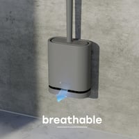 Náhradná silikónová WC kefa SAVEGA SAV020 s krytom – Nástenná náhradná hlavica na WC kefu, plochá silikónová, čierna, 1 ks 3