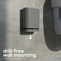 Náhradná silikónová WC kefa SAVEGA SAV020 s krytom – Nástenná náhradná hlavica na WC kefu, plochá silikónová, čierna, 1 ks 5