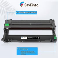 SavFinto DR-248CL Dobegység Multipack csere Brother DR248CL-hez, kompatibilis DCP-L3520CDW L3555CDW HL-L8230CDW L3220CW L8240CDW MFC-L3740CDWE nyomtatókkal, 4 db 3