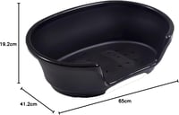 Savic Cosy 55 cm-es fekete műanyag kutyaágy - 65 x 41 x 19 cm (L x W x H), Black 7