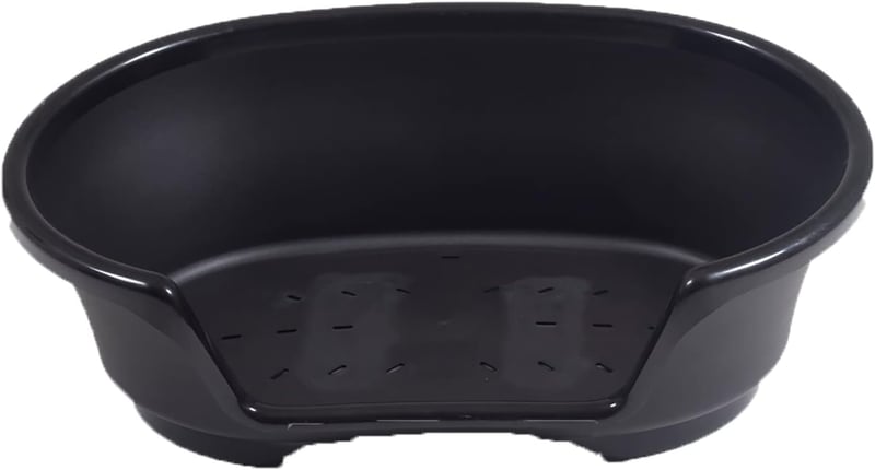 Savic Cosy 55 cm-es fekete műanyag kutyaágy - 65 x 41 x 19 cm (L x W x H), Black